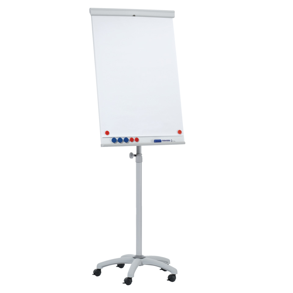 Flipchart, Whiteboard, Rollbarer Stativständer, verstellbar, Rollunterstützung