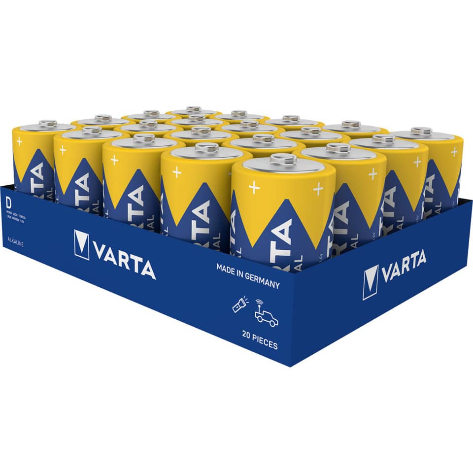 alkaline batteries, AA batteries, VARTA, battery pack, 20 pieces