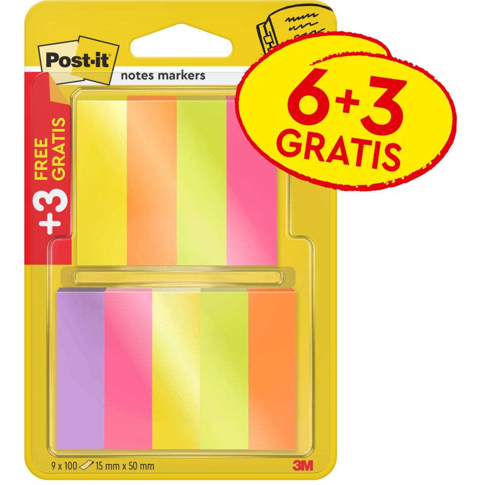 Post-it, Notizzettel, Klebezettel, Neonfarben, Haftnotizen