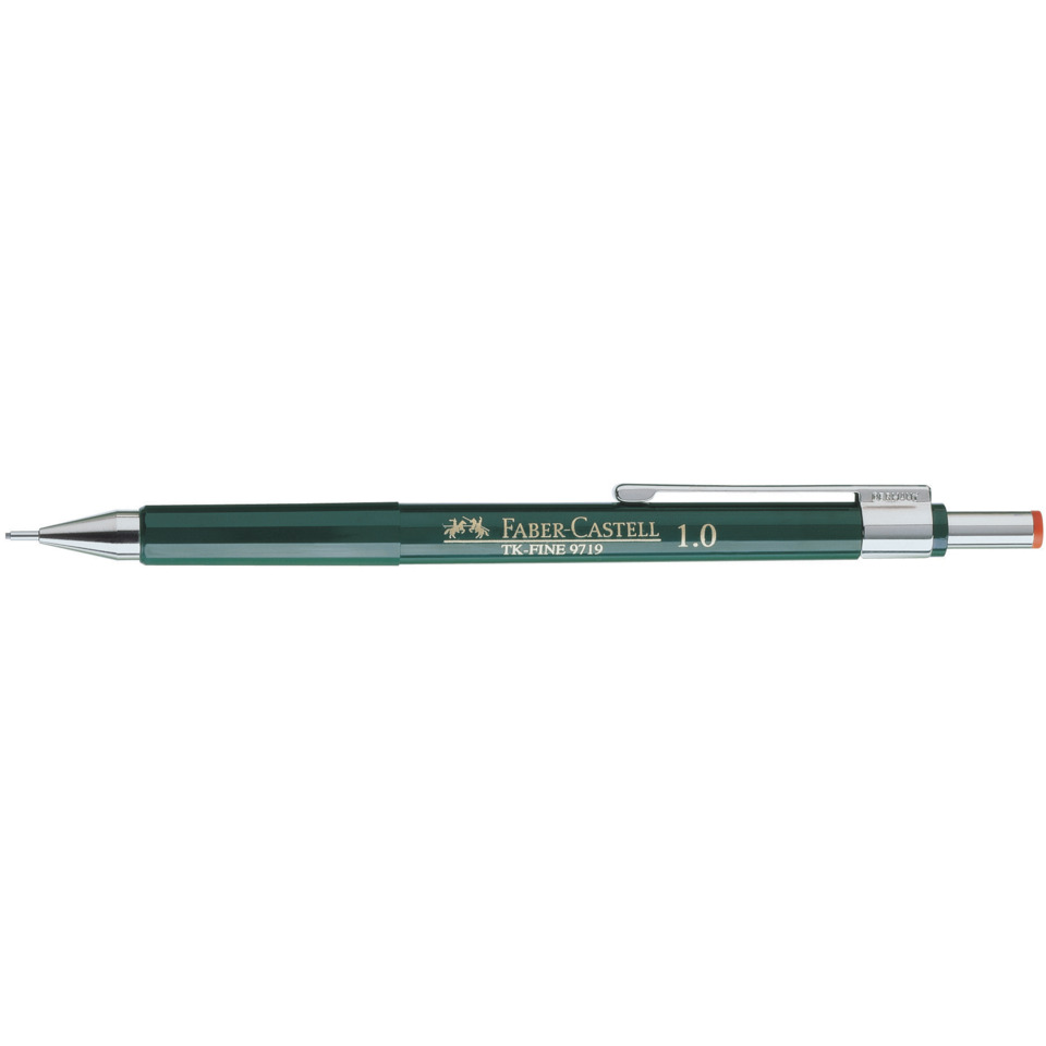 Bleistift, Schreibbleistift, grüne Hülle, Clip, 1.0 mm