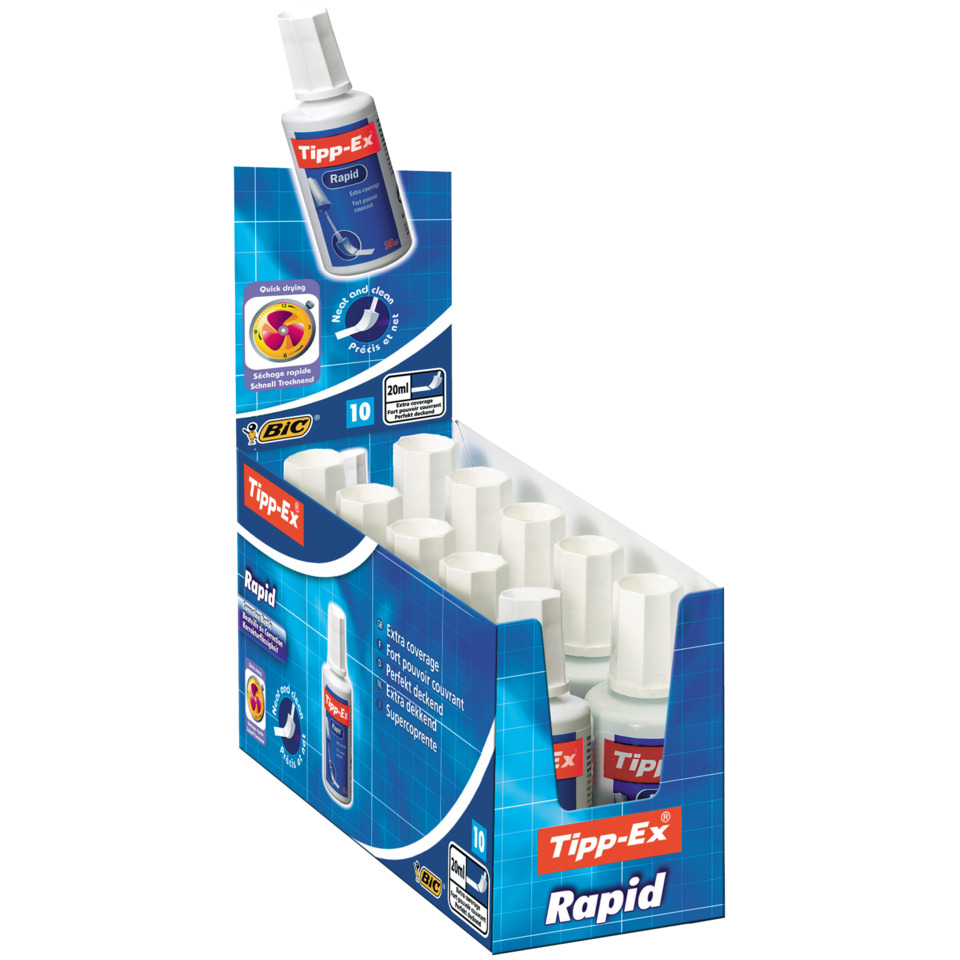 Kleber, Tipp-Ex, Korrekturmittel, Korrekturfläschchen, Rapid