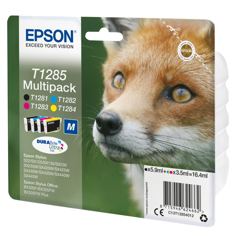 Tintenpatrone, Multif pack, EPSON, T1285, DURABrite Ultra Ink, T1285, Multipack, Tintenpatrone, DURABrite, EPSON