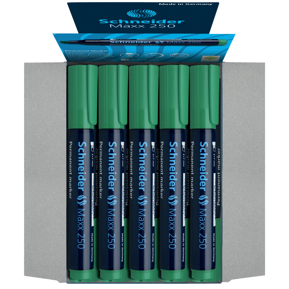 Permanent marker, Grüner Deckel, Permanentmarker, Grün, Schneider Maxx 250