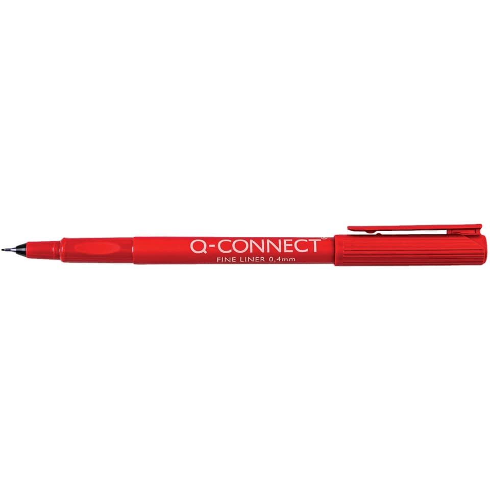 Kugelschreiber, Rot, Fine Linier, 0,4 mm, Q-CONNECT