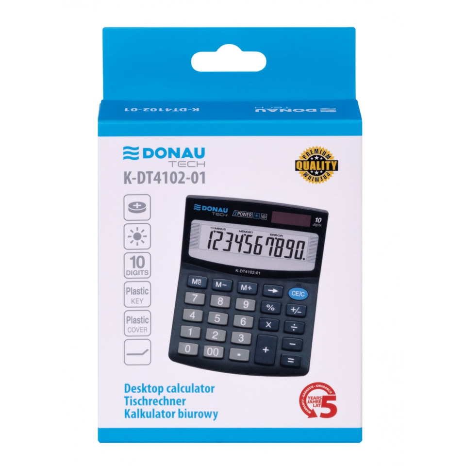 Tischrechner, Desktop Calculator, KDT4102-01, 10 Digits, Plastic Key