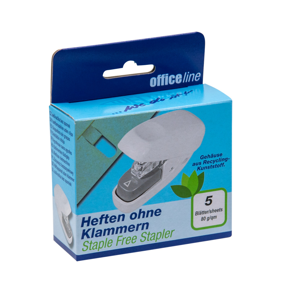 Heften ohne Klammern, Staple Free Stapler, Schreibwaren, Kunststoffgehäuse, 5 Blatt