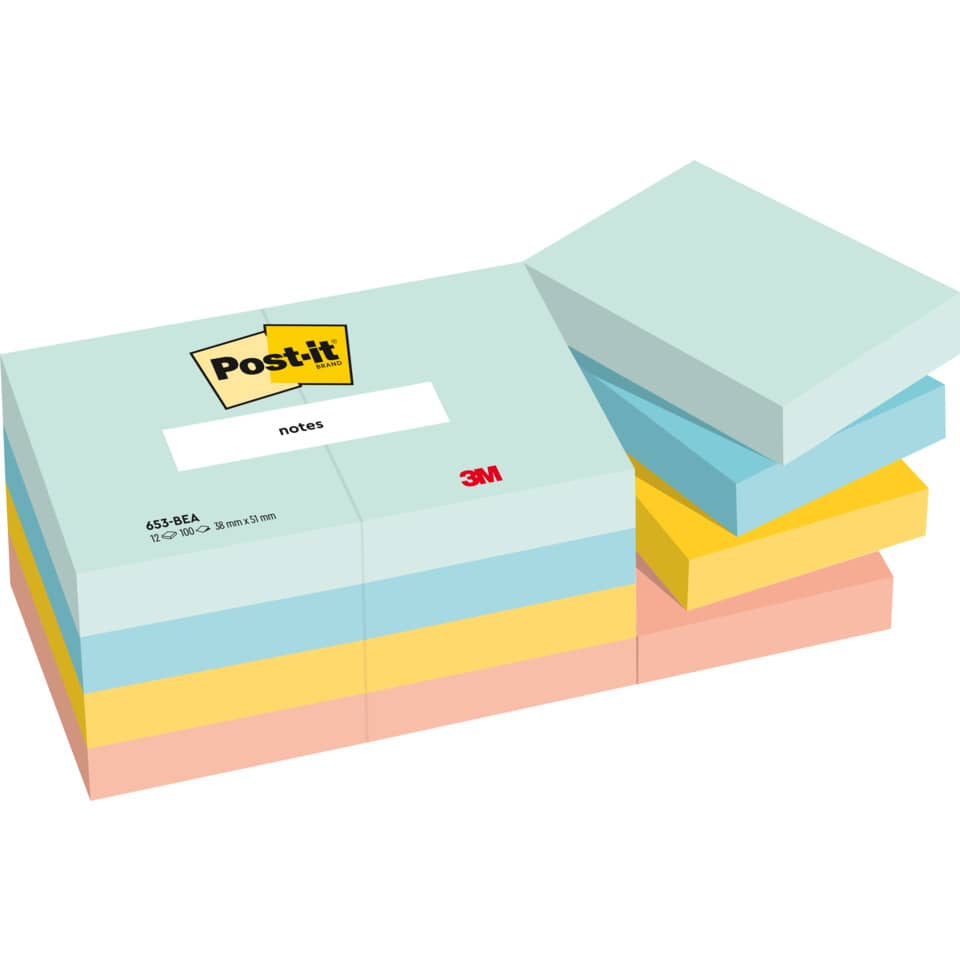 Post-it Notizen, Notizblock, Klebezettel, Mehrfarbig, Klebemittel