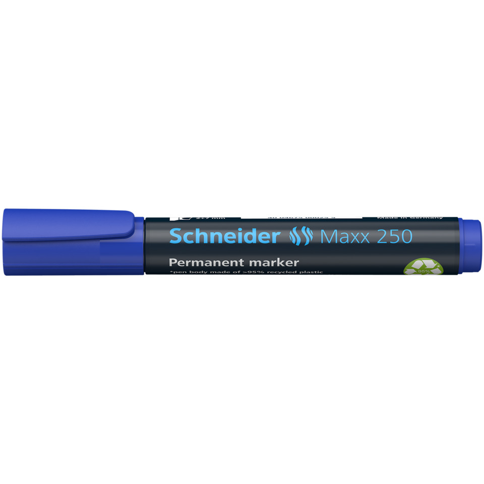 Permanentmarker, Blauer Deckel, Filzstift, Markerenkörper, Kunststoff