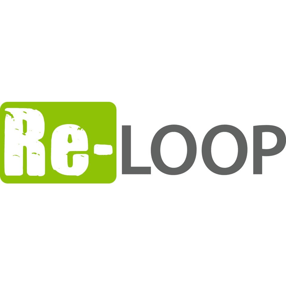logo, Re-Loop, Marke, grünes Feld, weißer Text