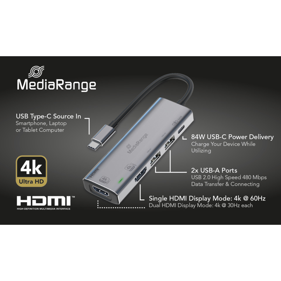 usb-c hub, hdmi adapter, usb-a ports, 4k, type-c