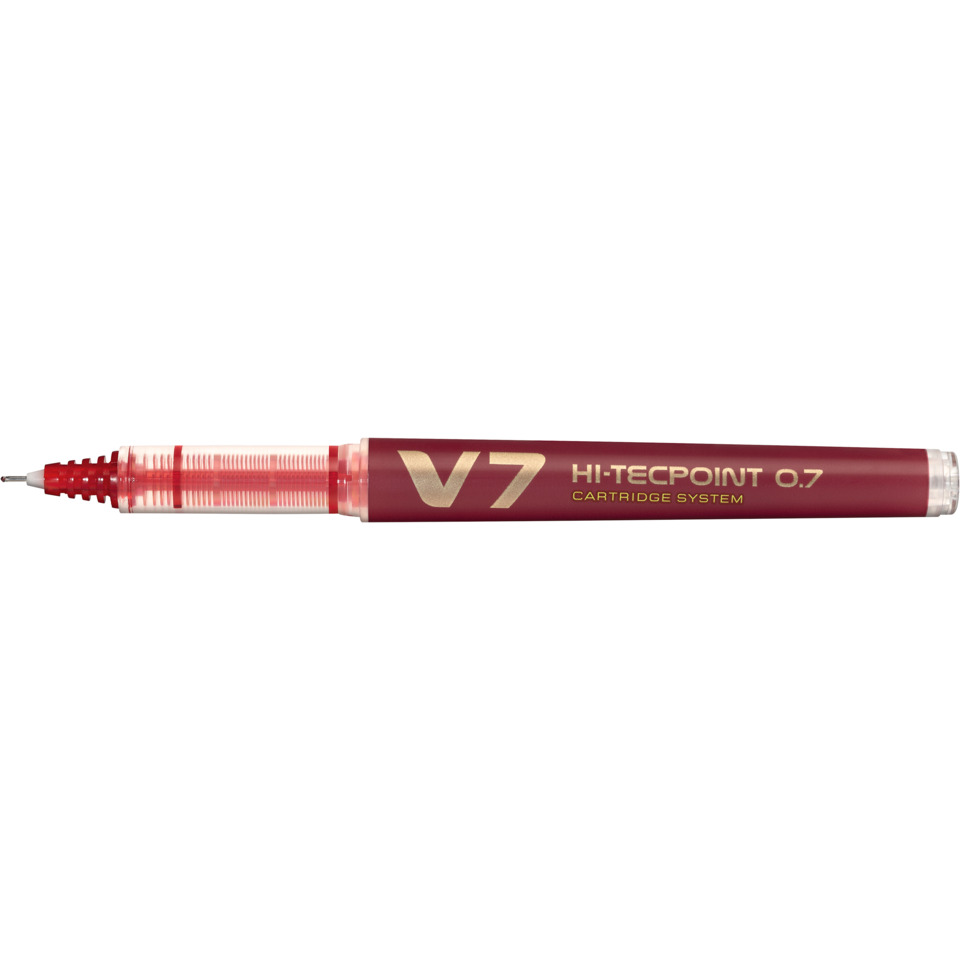Tippensystem, Kartuschenstift, Rot, Feinspitze, Hi-Tecpoint 0.7, punktgenau, patrone, griff, rot, marker
