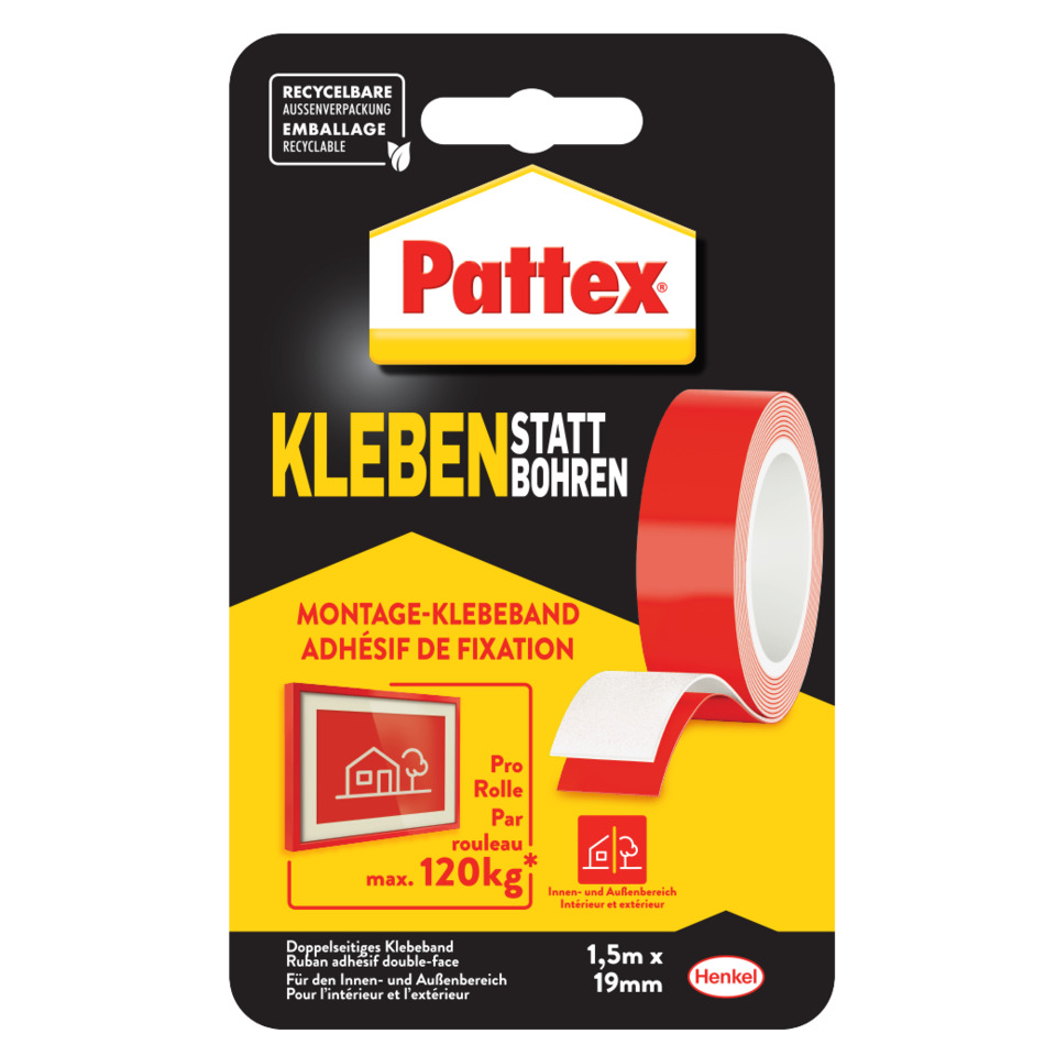 Klebeband, Montageband, Kartonband, Rotes Klebeband, Reißfeste Klebeband