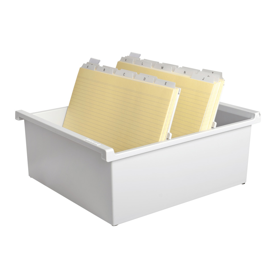 Dateiablage, Ablageordner, Registerkärtchen, Indexkarten, Kartonbox