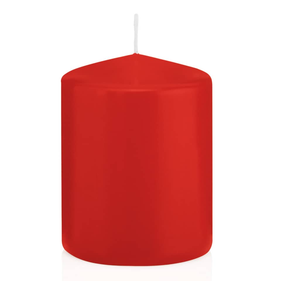 Kunstkerze, Rote Kerze, Stumpenkerze, 400g Kerze, einzeln