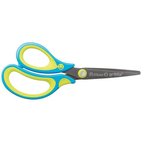Schulschere griffix® links, 15cm, spitz, blau PELIKAN 100401656
