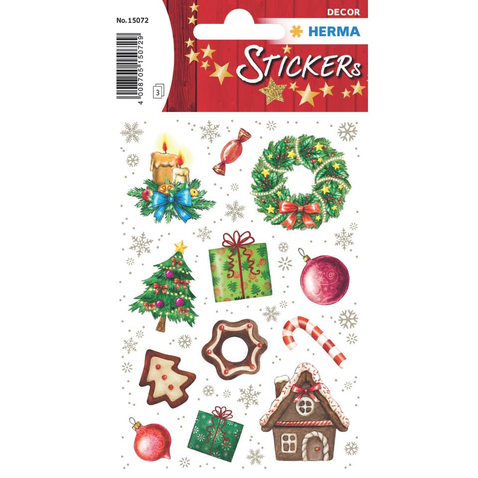 Weihnachtsaufkleber, Stickers, Dekor-Elemente, Weihnachtsmotiva, Weihnachtsdeko