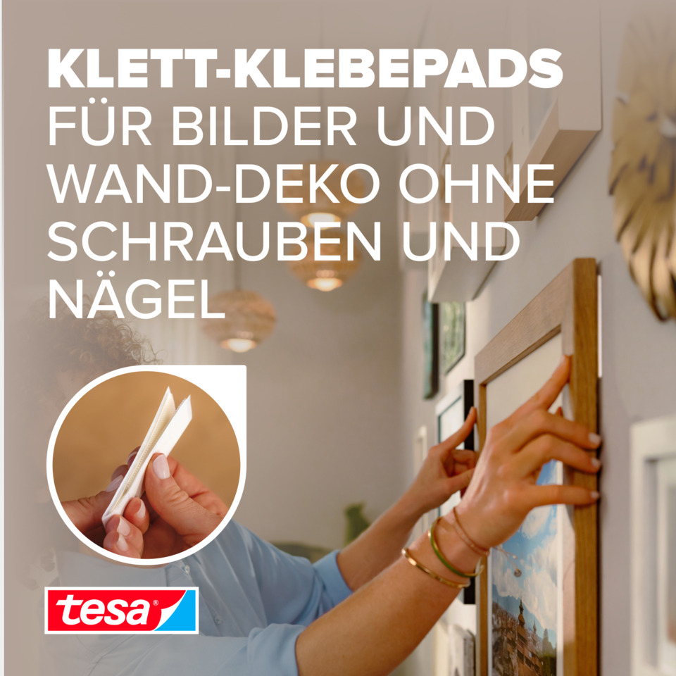Klebepads, Fotoschutz, Wanddeko, Schraubenlose Montage, Tesa-Brand