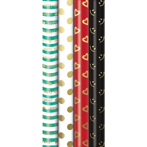 Geschenkpapierrolle Foil Fines, 1,5 m x 70 cm, sortiert ZÖWIE 33013 5A5103