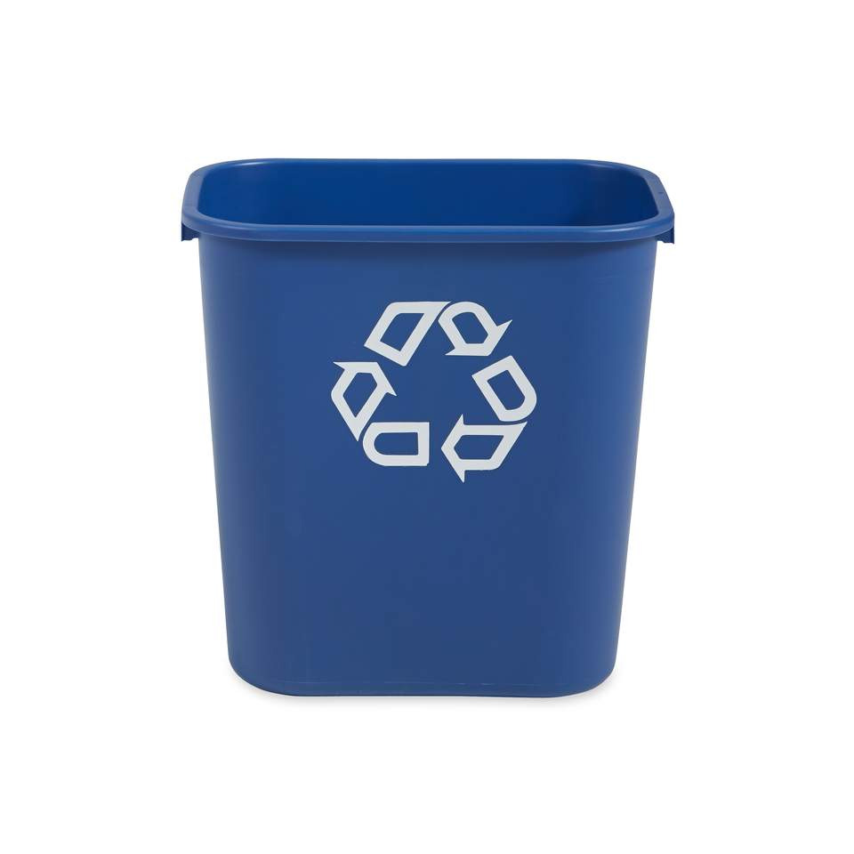  Recyclingbehälter,  Mülleimer,  Blau,  Kunststoff,  quadratisch