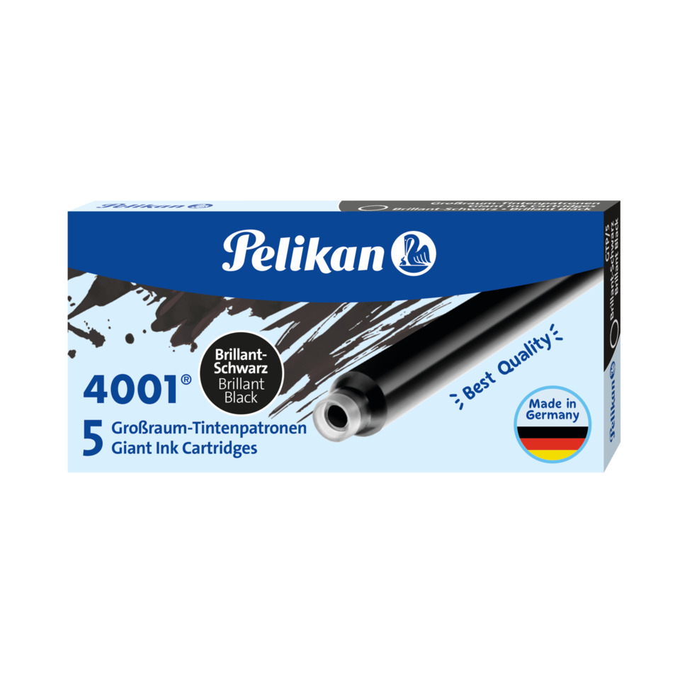 Tintenpatrone 4001® GTP/5, 5 Stück, brilliant-schwarz PELIKAN 400142570