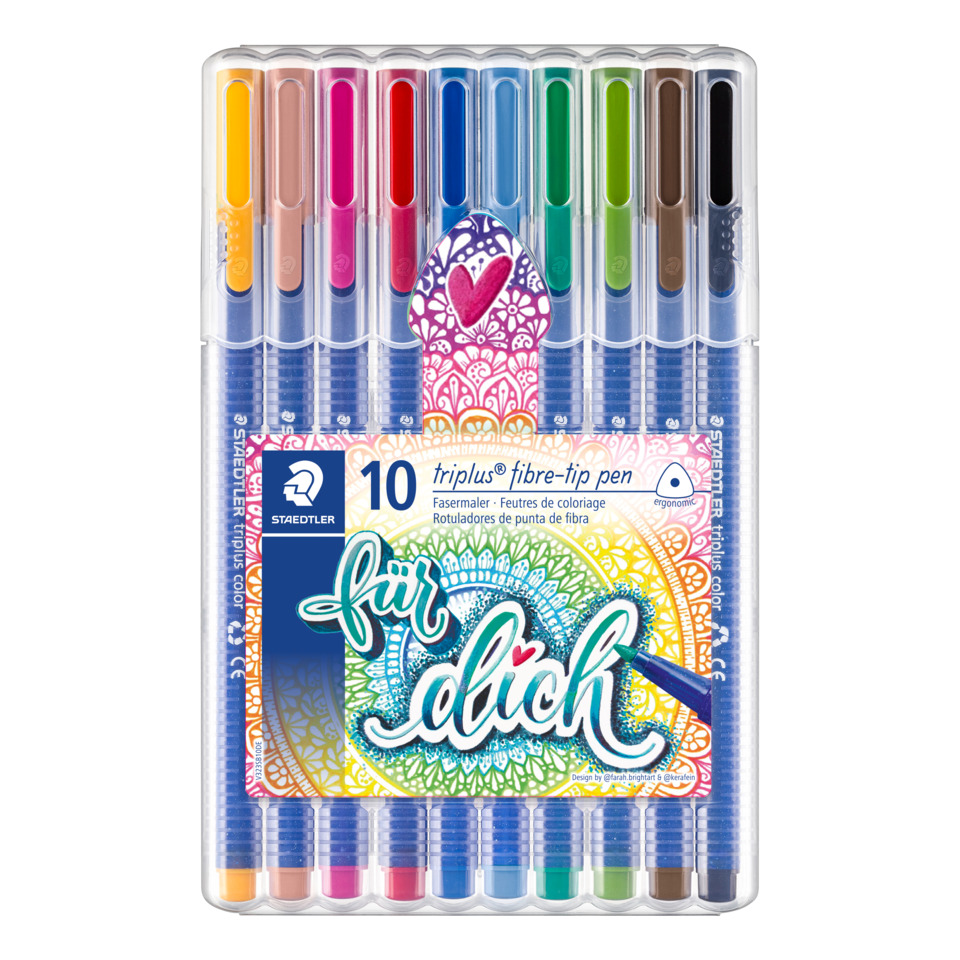 Farbmarker, Filzstifte, 10er Set, Fiber-Tip, Kinderbedarf