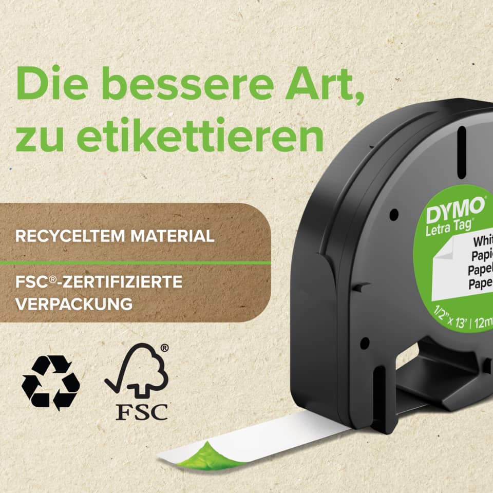 Toner, Recycling, Etikettenspender, Klebepapier, FSC-zertifiziert