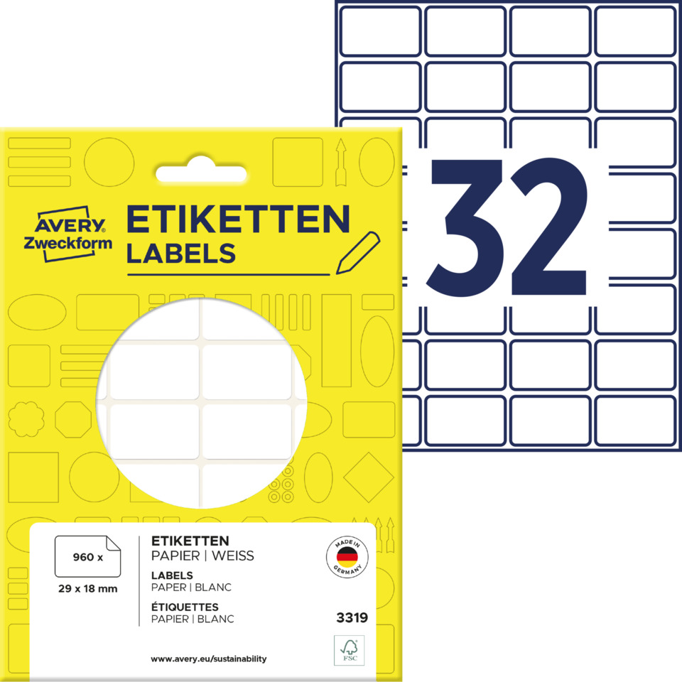 Etiketten, Labels, Papier, Weiß, Rundbogen-Lochung