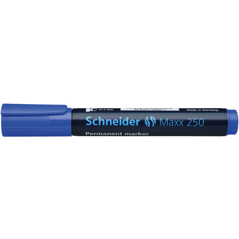 Permanentmarker, Markerstift, Schneider Maxx 250, Blauer Marker, Permanentmarker
