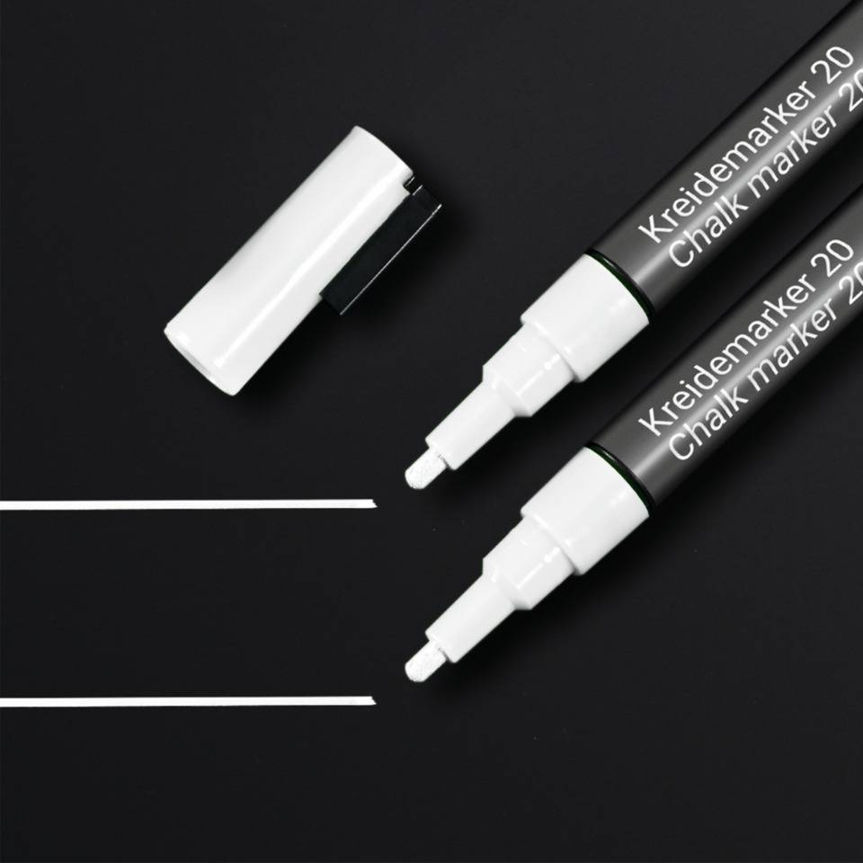 Chalkmarker, weißer Marker, Doppelspitzenmarker, Künstlermarker, Marker-Set