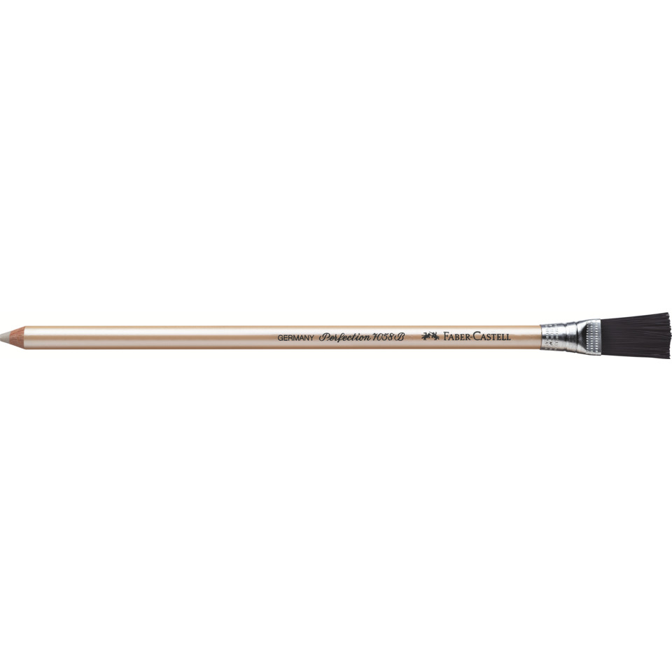 Bleistift, Holzbleistift, Goldfarbene Hülse, Lead-pencil?, Pinselaufsatz