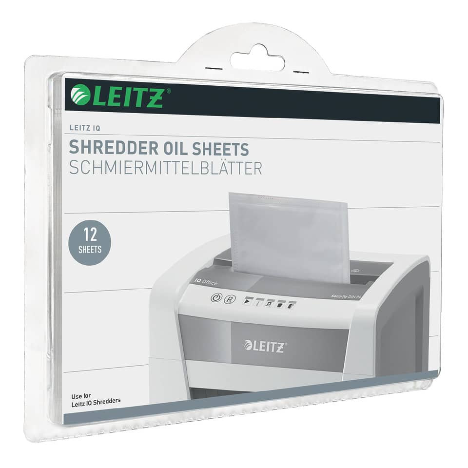Shredder-Ölsheets, Ölsheets für Shredder, Shredder-Zubehör, Schredder-Papierschutz, Leitz IQ