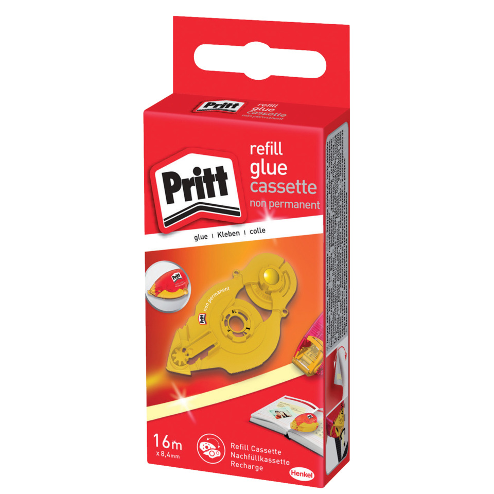 refill glue, cassette, glue, yellow component, rechargeable refill