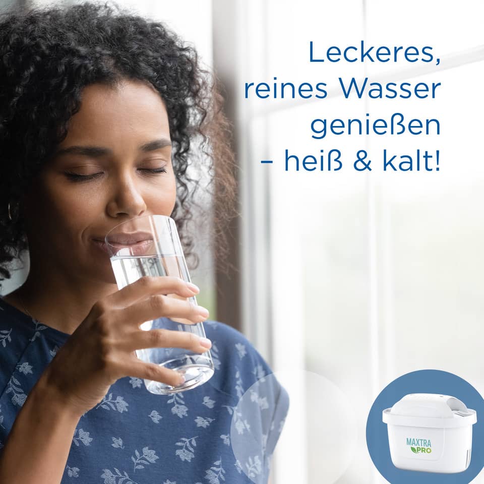 glas, wasser, trinken, frau, blaues-hemd