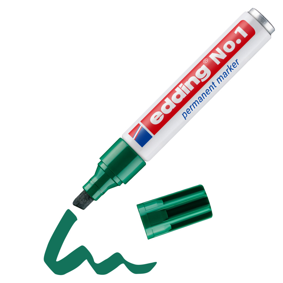 Permanentmarker, Whiteboardmarker, Grüner Marker, Filzstift, Spitze ab