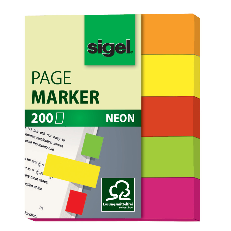 Seitenmarker, Post-it, Neon, Marker, Klebt
