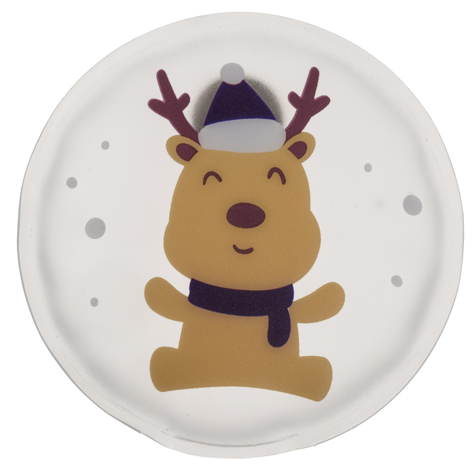 Kinderteller, Rundteller, Rentiermotiv, Weihnachtsmotiv, Weiß