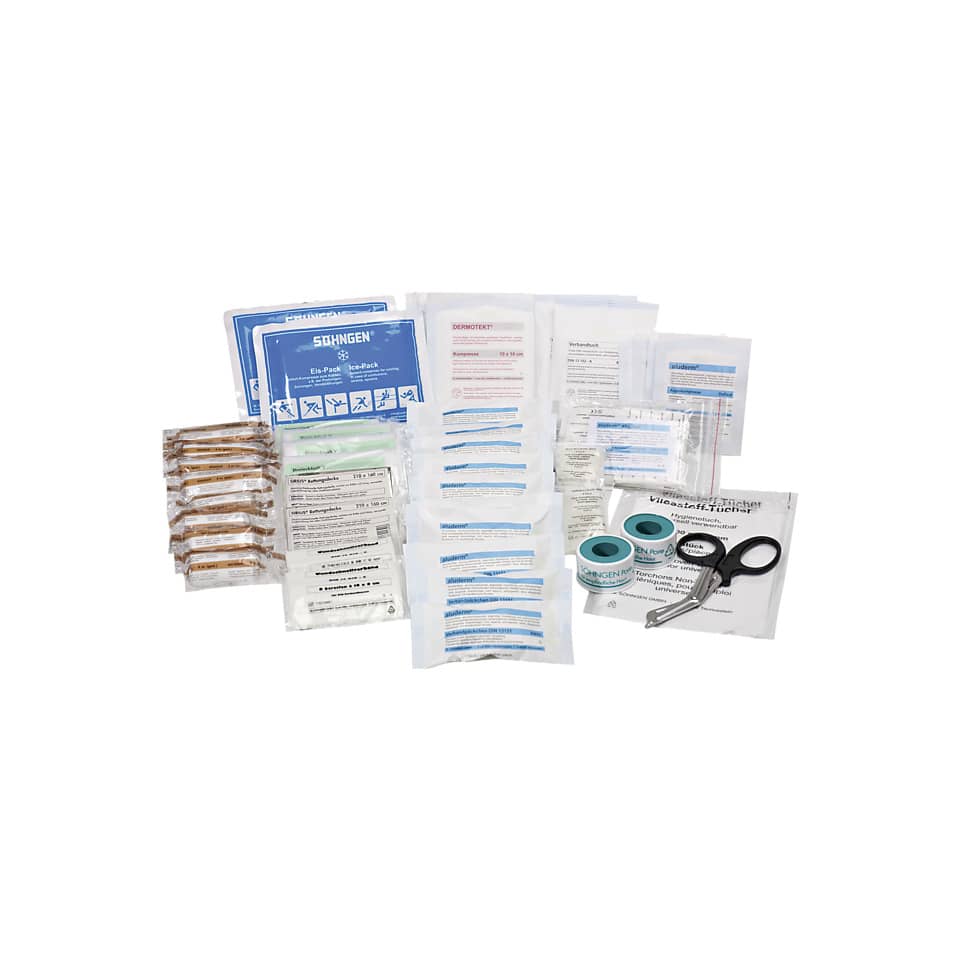 medical kits, first aid, Bandagen, Scheren, Klebeband