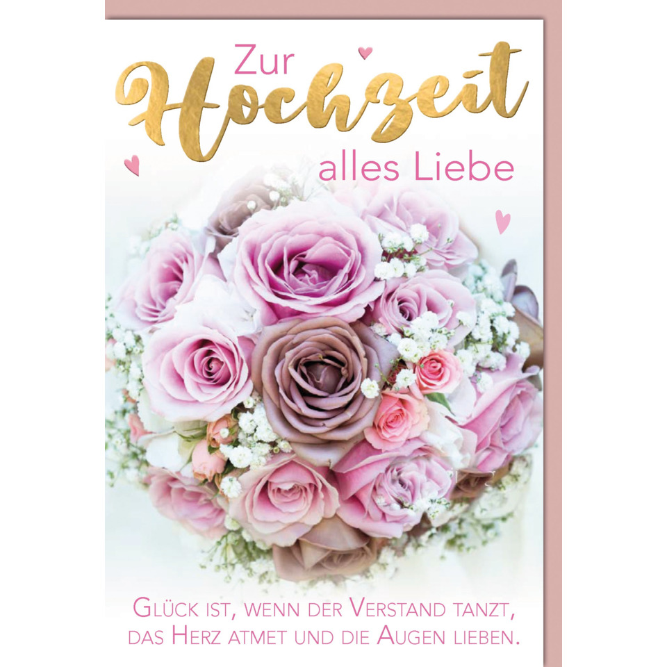 hochzeit, blumenstrauß, rosen, pastell, kartenbild
