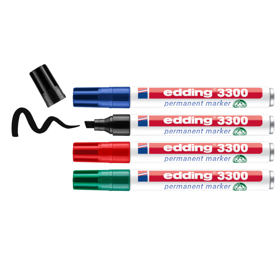Permanentmarker, Markerset, Permanentmarker, Farbkappen, Blaue rote grüne