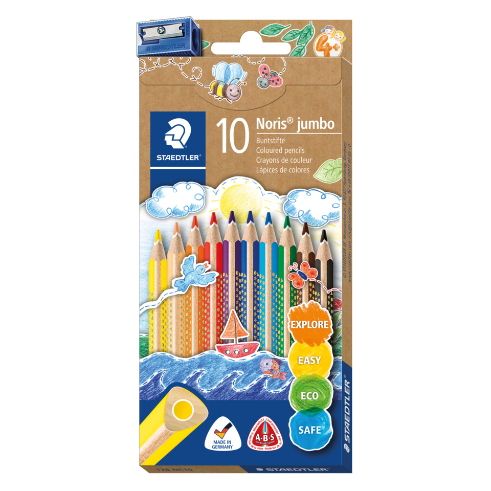 Buntstifte, Bleistiftset, Holzstifte, Jumbo, Schule