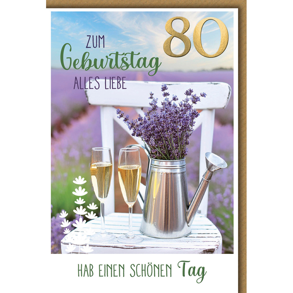 Lavendel, Garten Dekoration, Blumen, Wasserkanne, Sektgläser