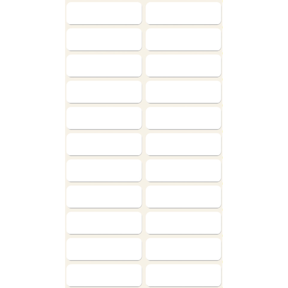 leere slots, Gitternlayout, weiße Etiketten, abgerundete Kanten, cremefarbiger Hintergrund