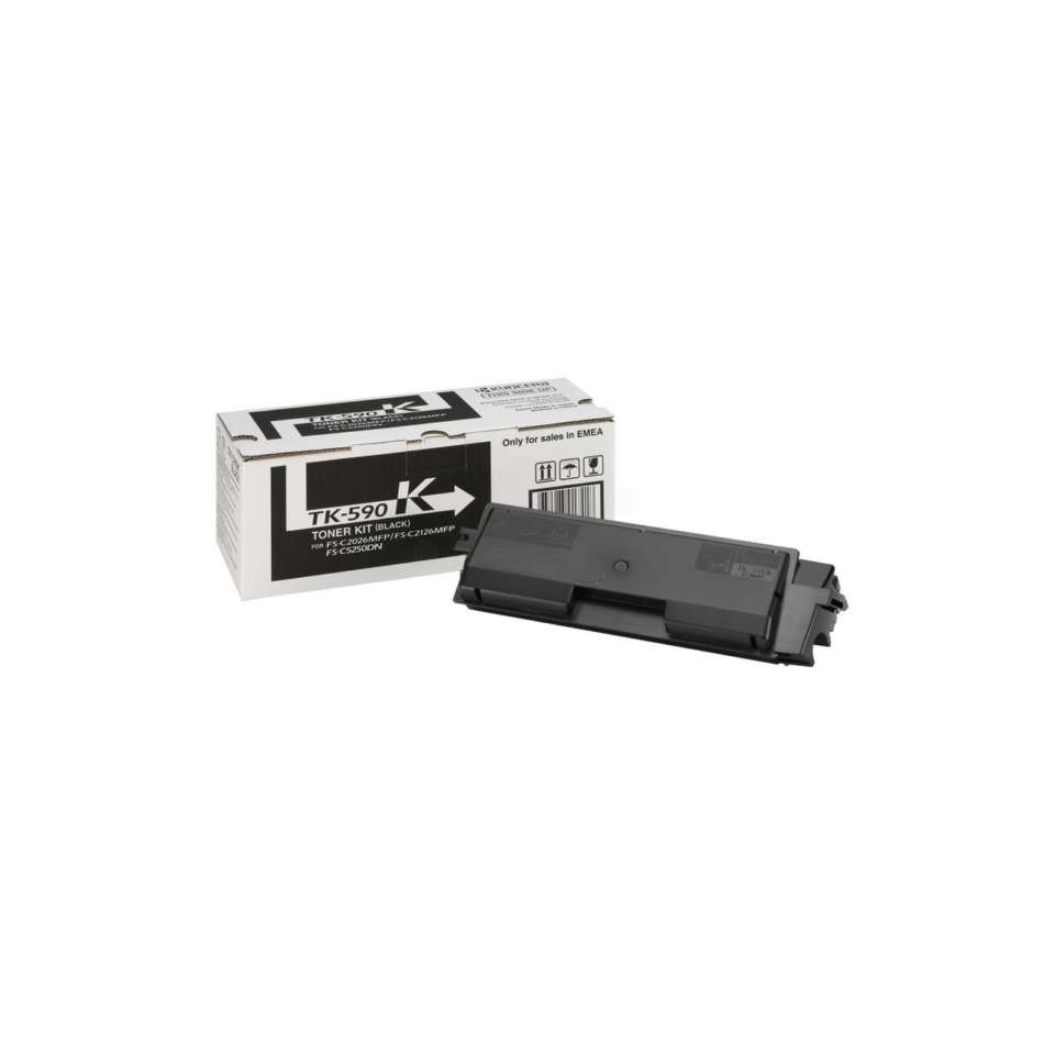 Toner-Kit, Kottoner, TK-590K, Lasertoner, Schwarz