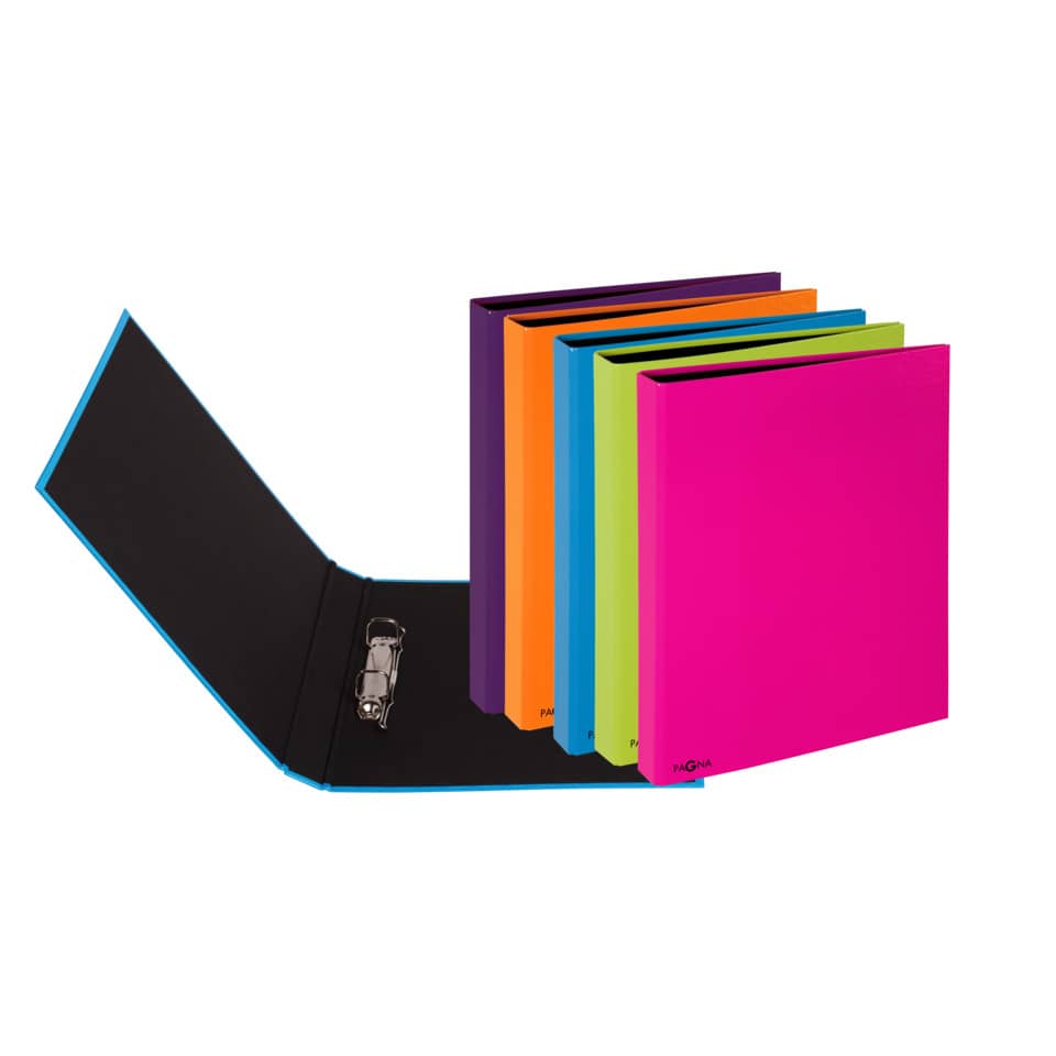 Ordner, Hefter, Klett-Unterlagen, neon Farben, Klebemappe