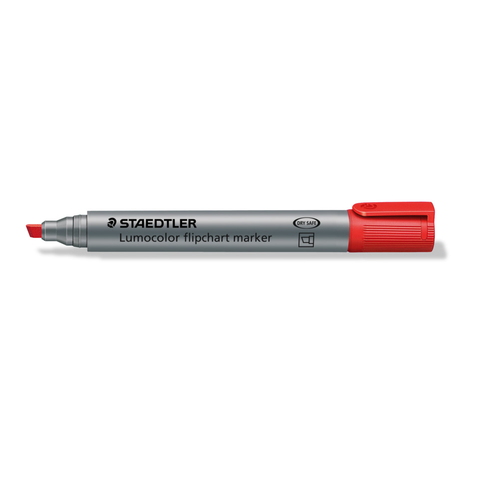 Marker, Flipchart-Marker, trockeneigenschaft, roter Deckel, Lumocolor