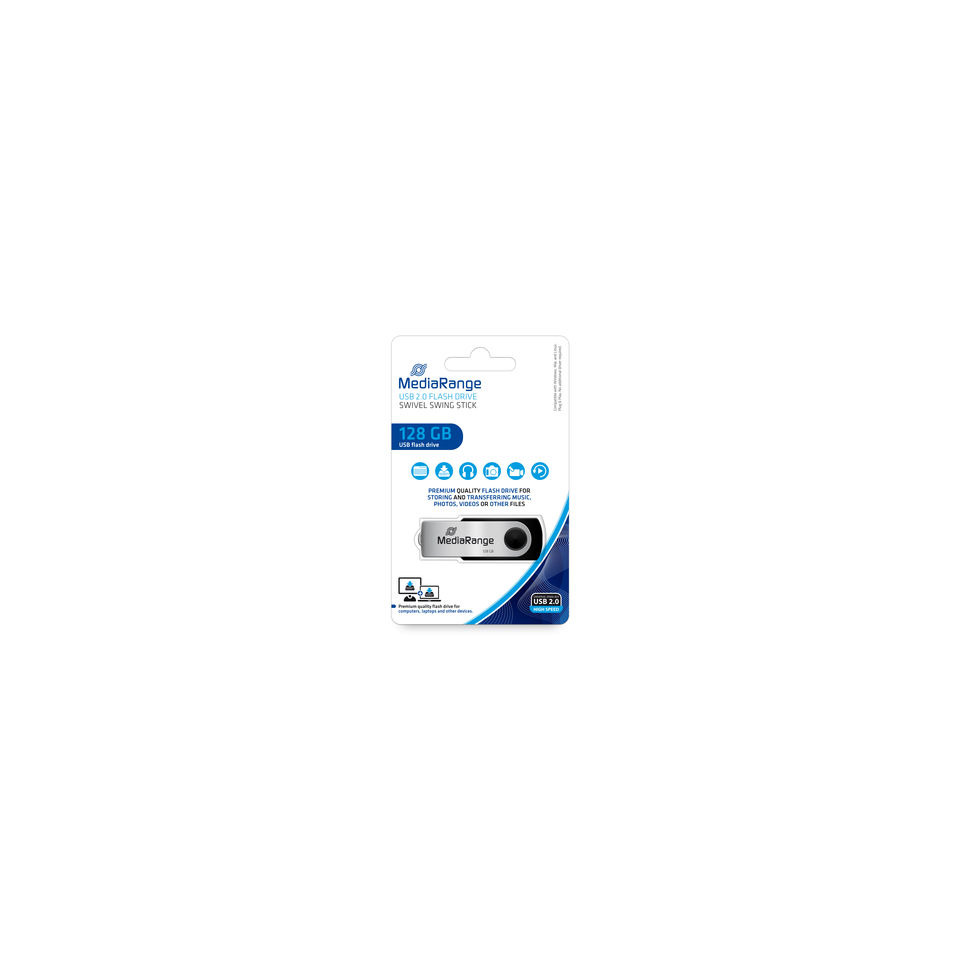 USB, Flash-Laufwerk, 128GB, Metallisch, Schwenk-USB