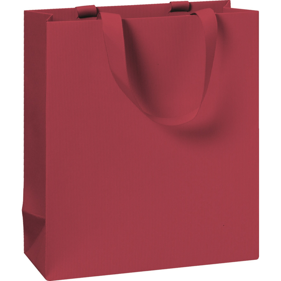 Geschenktragetasche One Colour, 21x18x8cm, dunkelrot STEWO 2543784296