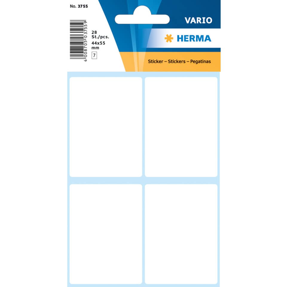 Sticker sheet, Folienaufkleber, Herma, Vario, Vier Felder