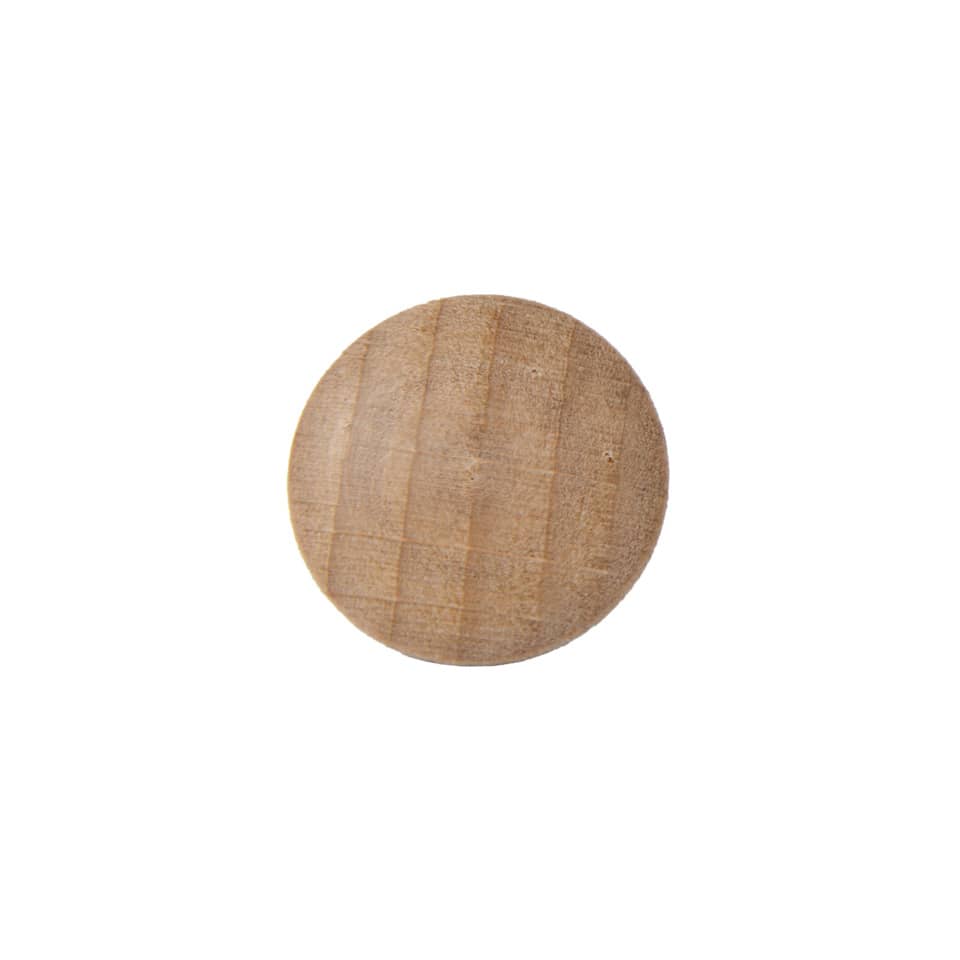 Holzknopf, Rund, Holzmaterial, Naturholz, Nähzubehör