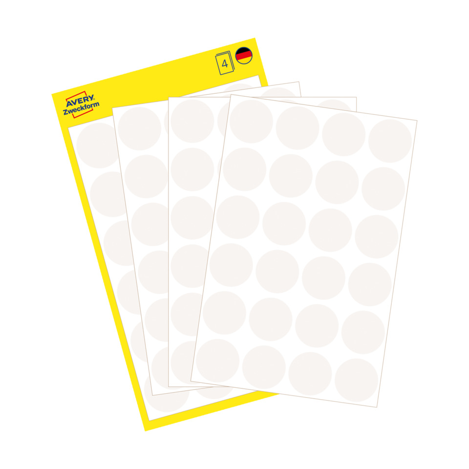 klebeetiketten, rundetiketten, haushaltsetiketten, praktische etiketten, transparent-aufkleber